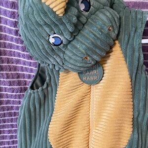 Green and Yellow Dinosaur Vest